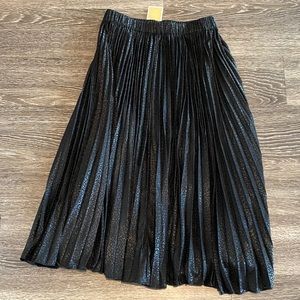 Michael Kors Black Leapord Midi Skirt NWT!